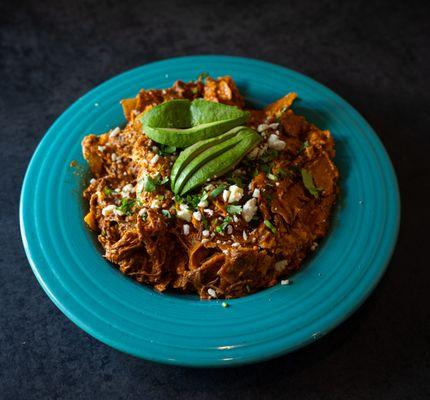 Cowboy Chilaquiles
fresh fried chips - red chile - choice of protein - eggs any style
*available for brunch*