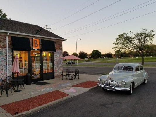 Biggby at Sunset with Detroit Classic Car Rentals