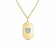 18Kt Yellow Gold Diamond heart necklace