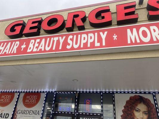 Sunday, 10 December 2023 -- outside of George's Hair and Beauty Supply store