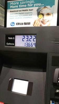 Fill up for $23.22