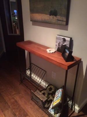 Mid century entry table.