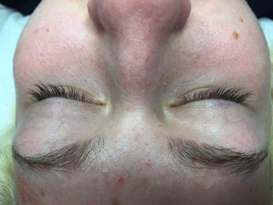 Before eyelash extensions