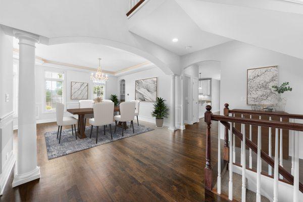 Dining room in Hinsdale, Illinois