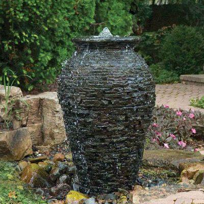 Stacked stone urn