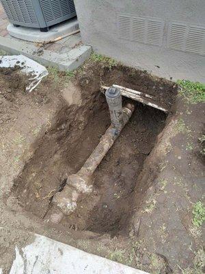 Original clay sewer line