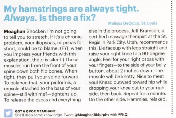 Great piece on chronic hamstring issues!