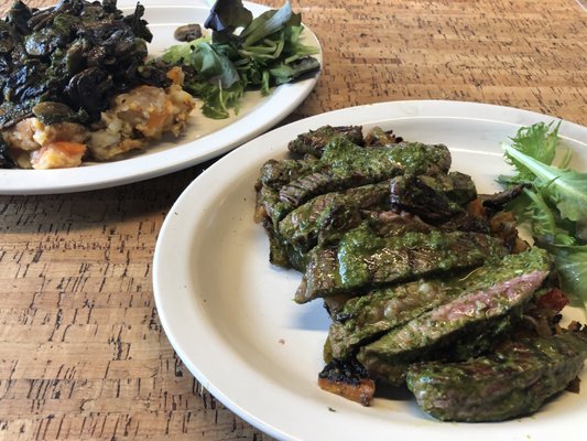 Grass-fed skirt steak with chimichurri