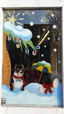 Liz also paints windows for businesses!