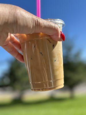 Iced lavender latte