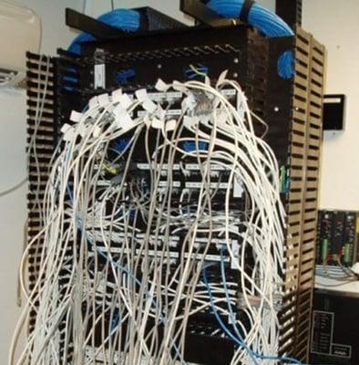 Advacap specialize is Network Closet infrastructure management. Here is before cleaning picture.