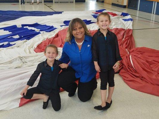 Re/Max Balloon event with my  Twin Granddaughters