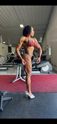 Erika shortly before her pro debut at the IFBB Chicago Pro