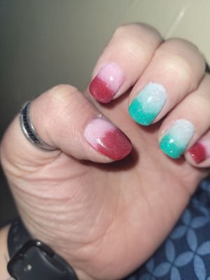 Definitely not how I pictured my nails to turn out