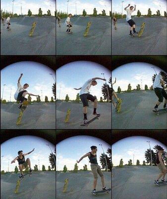 Skateboarding at tron skatepark