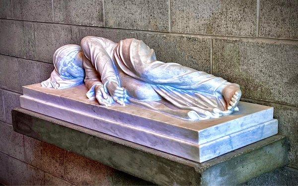 One of the most famous Baroque sculptures is of the incorrupt 1599 body of St. Cecilia by Stefano Maderno, martyred in the 4th century.