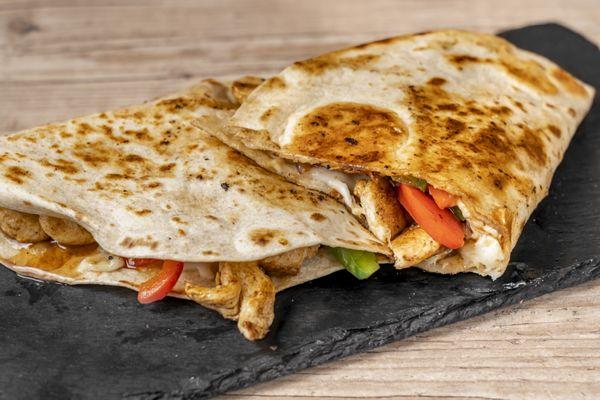 Chicken Quesadilla - 
12 inch flour tortilla filled with your favorite combination