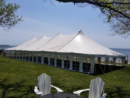 40x100 elite tension tent with cathedral sidewalls