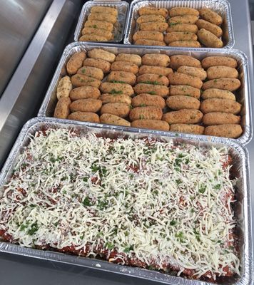 potato croquettes
& eggplant rollatini