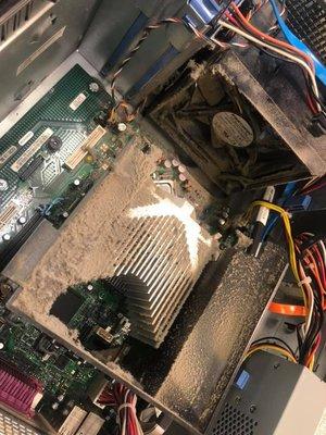 Is your PC overdue for a good cleaning like this one? We can help you keep up that preventative maintenance & your computer running like new