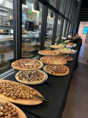 Pizzas and pretzel bites