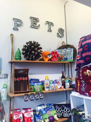 Toys, treats and healthcare products for your dog.