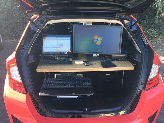 Check out our newest office location... Coming to any place near you!!!  
Mobile Office Fully Powered & Equipped.