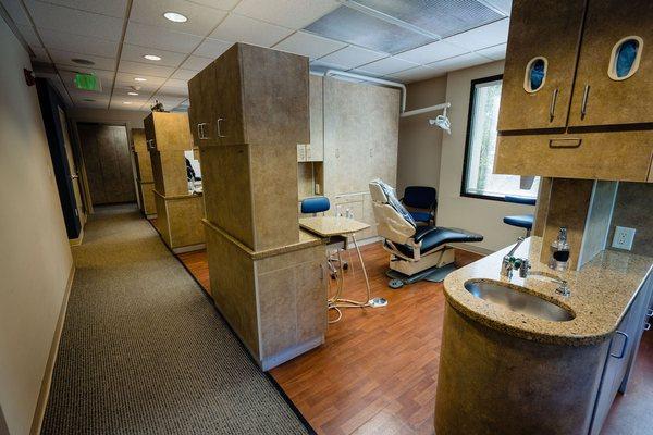 View of one of our dental oratories where we provide state of the art dental care for our Mercer Island patients.