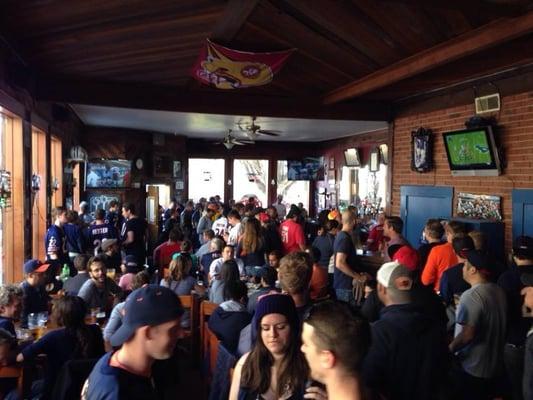 Bears Fans happily commingling with other sports fans of every "persuasion."