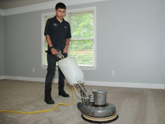 Deep Carpet Shampooing Method