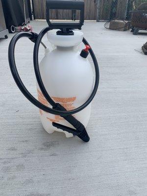 Pesticide sprayer.