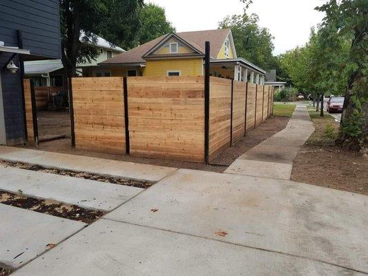 Metal/wood fence