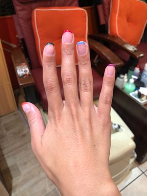 Multi-color French Mani