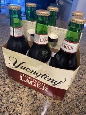 Yuengling (the shiner of the northeast) made it to Dallas. Reminds me of college in Florida. Cheers!