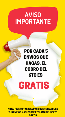 Aprovecha esta oportunidad de ganar un envio a tus familiares gratis