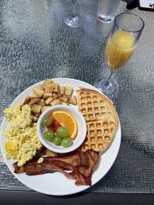 Zeppolis breakfast plate and Italian mimosa 10/10!!!!!!!!!