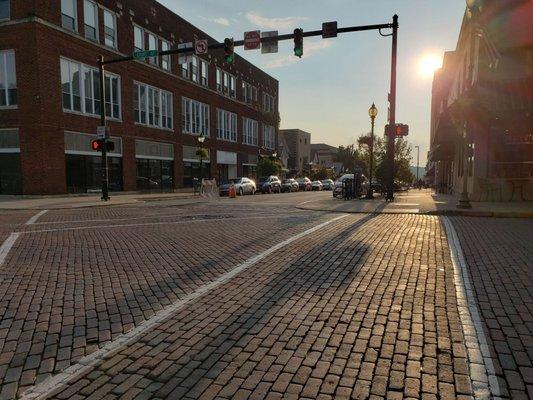 Looking West on Union St. at Court St. in Downtown Athens