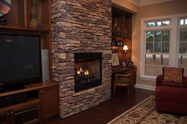 Ledge fireplace