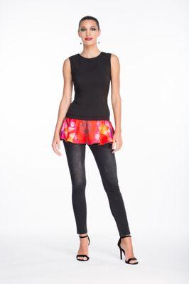 The Milena Top with the removable and reversible art prints