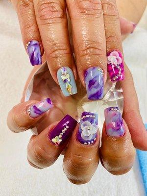 Marble Stone with 3-D nails