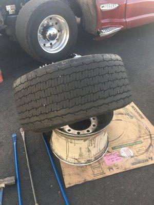 semi truck tire repair