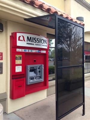 They've installed a sun/weather shade over the ATM. Nice!