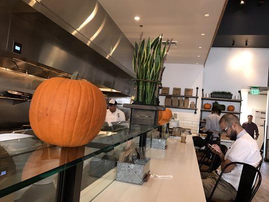 Cool decor and prep area for your grub.