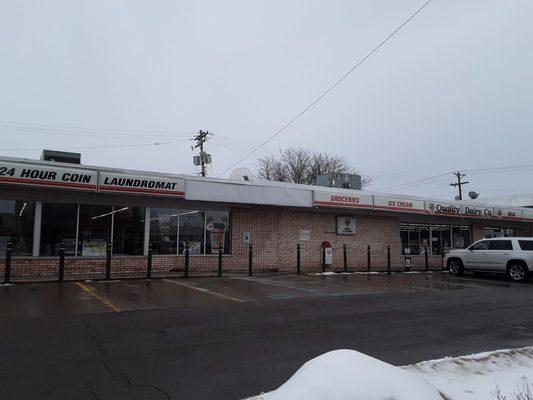 Store with attached laundromat.