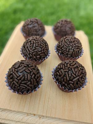 Brigadeiro, the most popular sweet in Brazil.