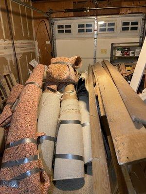 Carpet and miscellaneous wood