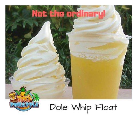 You can't go wrong with a Dole Whip Float - 100% real pineapple juice and Dole Whip!