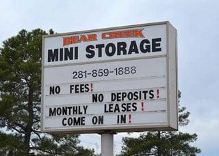 Houston Mini Storage - Bear Creek