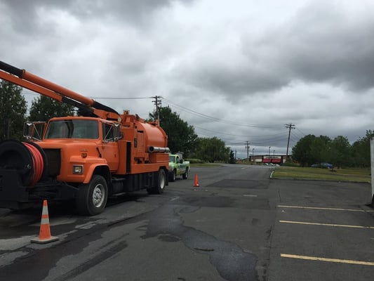 Repair of 8" water line & 6" sewer line cleanouts for a commercial plaza in Latham NY Great Job Rob, Rich & Matt! Plumbing today Inc.