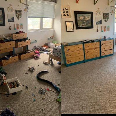 Organize and clean the kids room!